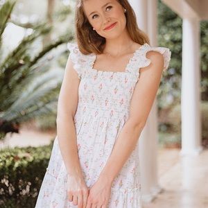 Hill House White Trellis Ellie Nap Dress Size Small